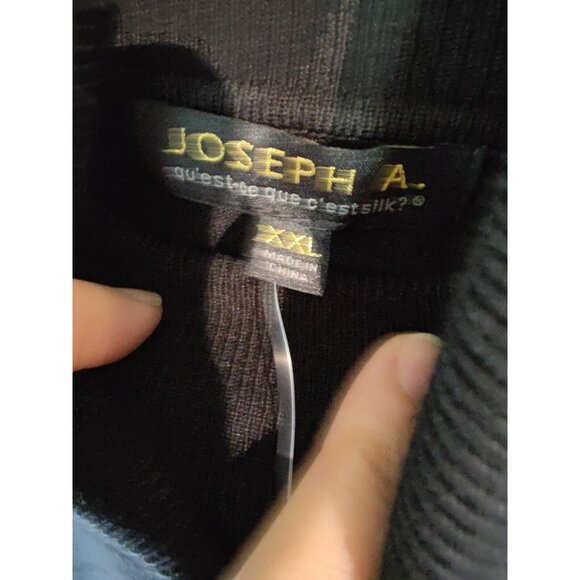 Joseph A Black Long-Sleeve Lightweight Turtleneck Sweater W Accents XXL NWT - Picture 4 of 7